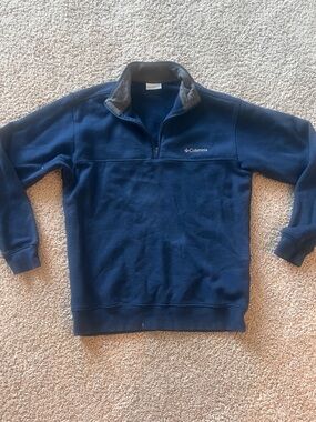 Columbia Men's Navy Blue Half-Zip Fleece Pullover